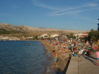 Town beach Prosika Pag, Croatia